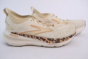 Brooks Glycerin 23 Women’s 10 B Running Gym Shoes Coconut Crème Leopard #116